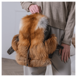 Меховой рюкзак «Городская хулиганка» рыжий
