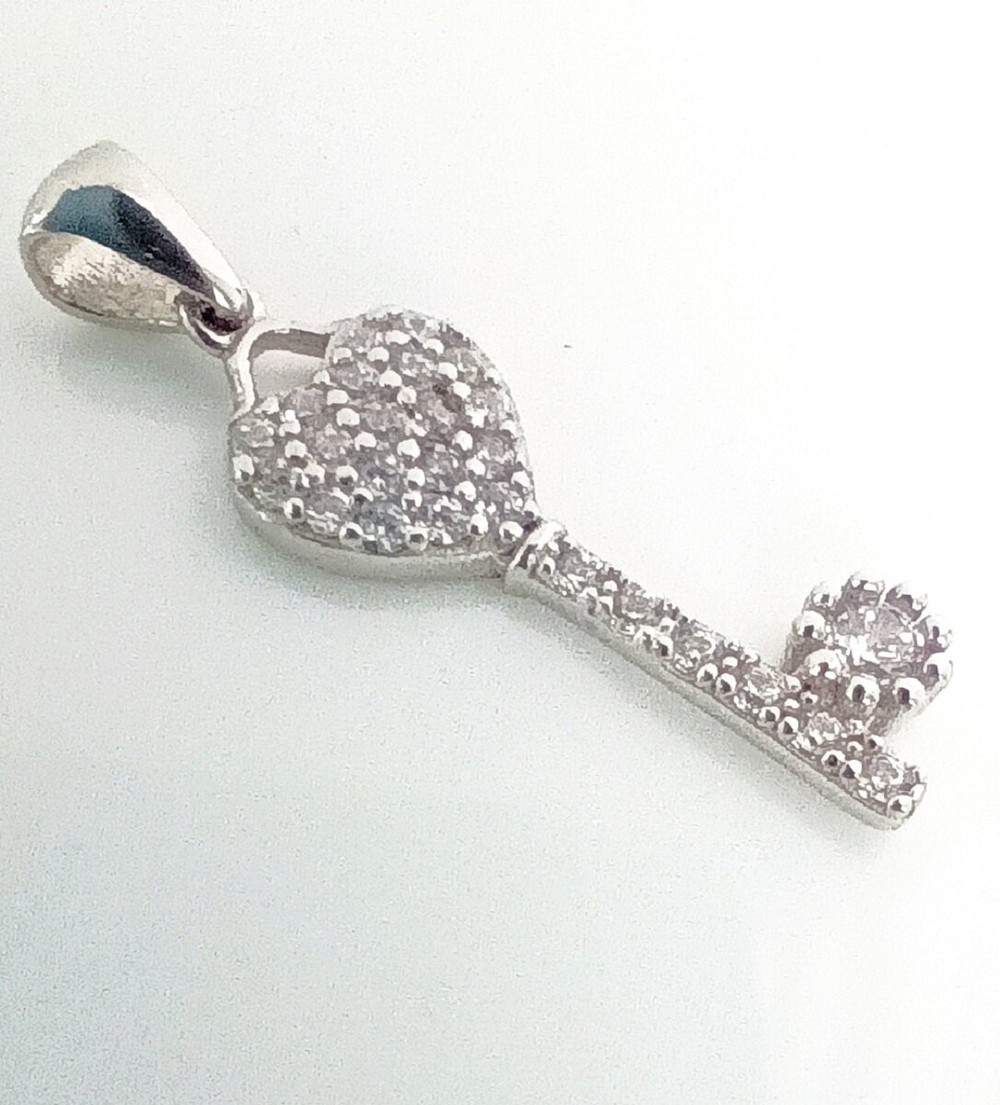 Подвеска ювелирная Эстерелла, родированное серебро 925 пробы, фианит/Ф