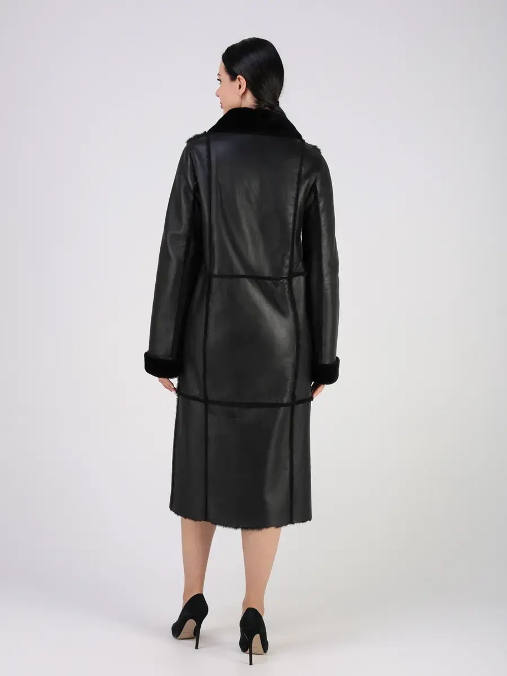 Дубленка зимняя натуральная длинная