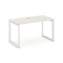 Style Project Стол письменный SN-59O.SP-004 Дуб Наварра/Металл Белый/Белый Заглушка 1580*600*750
