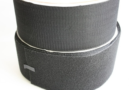 Лента контактная "липучка" 25мм Серый (317) ЖЕСТКАЯ К-й (25)