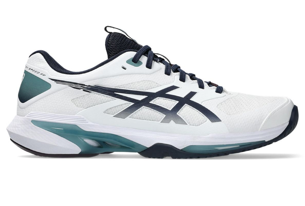 Мужские кроссовки теннисные Asics Solution Speed FF 4 - white/midnight