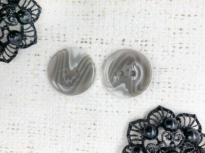 Пуговицы, d 2,5 см, бежево-серый