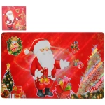 Салфетка на стол 41*26см в наборе 6+6шт «Дед Мороз у Ёлки»