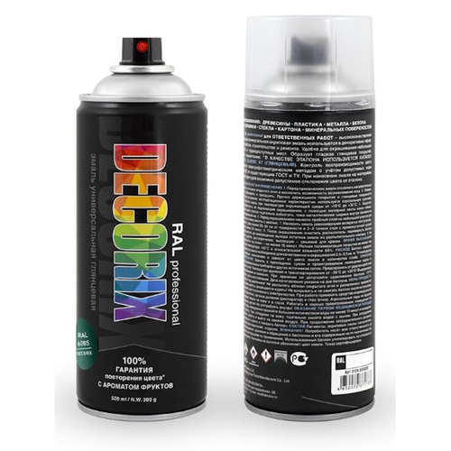 Эмаль аэроз. DECORIX акрил. Professional RAL 6005 зеленый мох 520мл  0138-6005 DX