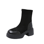 NX DOUGHNUT Crew Sock Boots 7.5cm Women"s Black