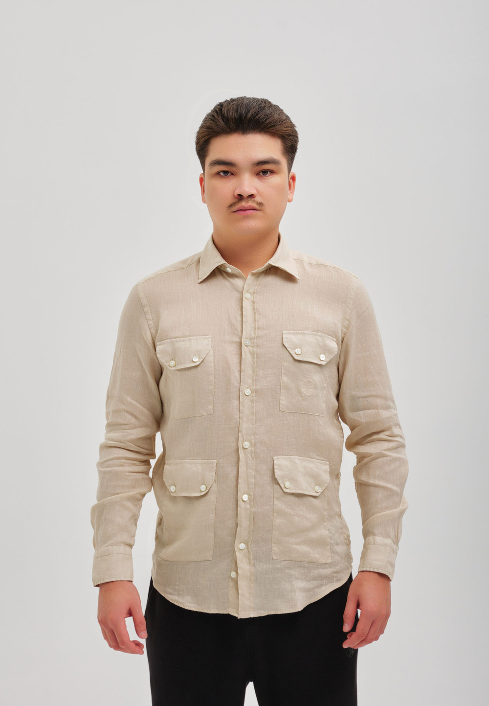Рубашка мужская Лен BEIGE