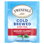 Twinings, Холодный чай со льдом, несладкий черный чай, классический английский, 20 чайных пакетиков на одну порцию, 40 г (1,41 унции)