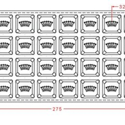 259 | Форма для шоколадных конфет "Корона lite" (275*135 мм)