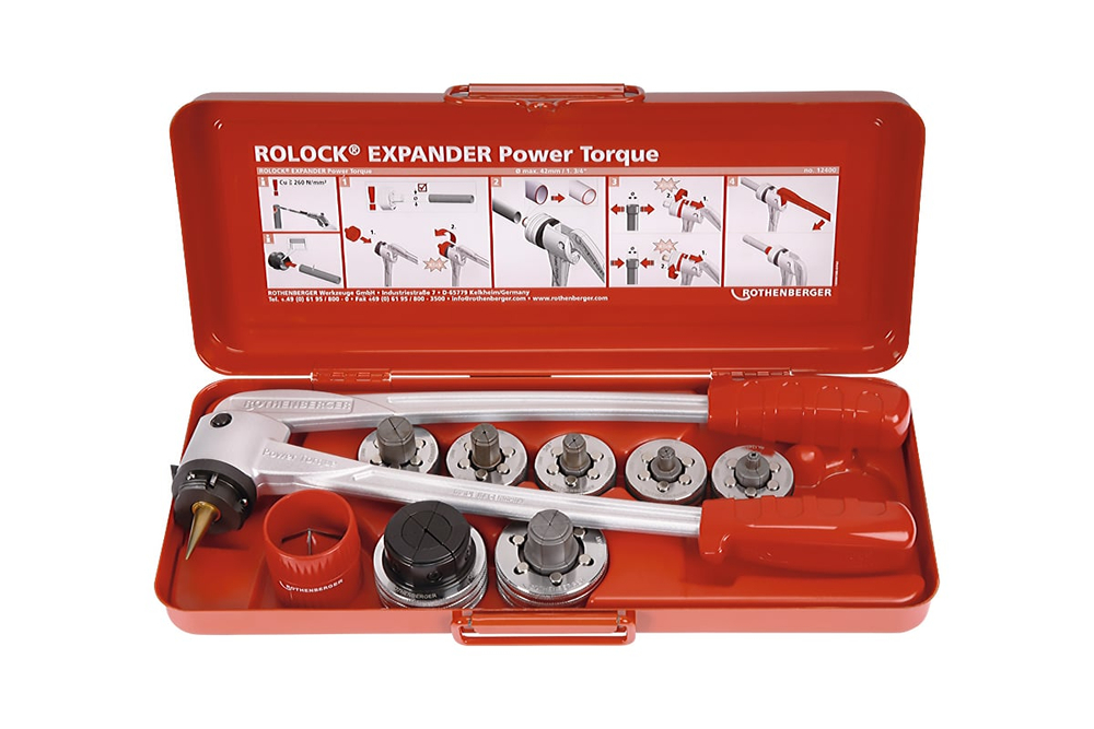 Экспандер Rothenberger ROLOCK EPT к-т, 3/8-1/2-5/8-3/4-7/8-1.1/8 +фреза