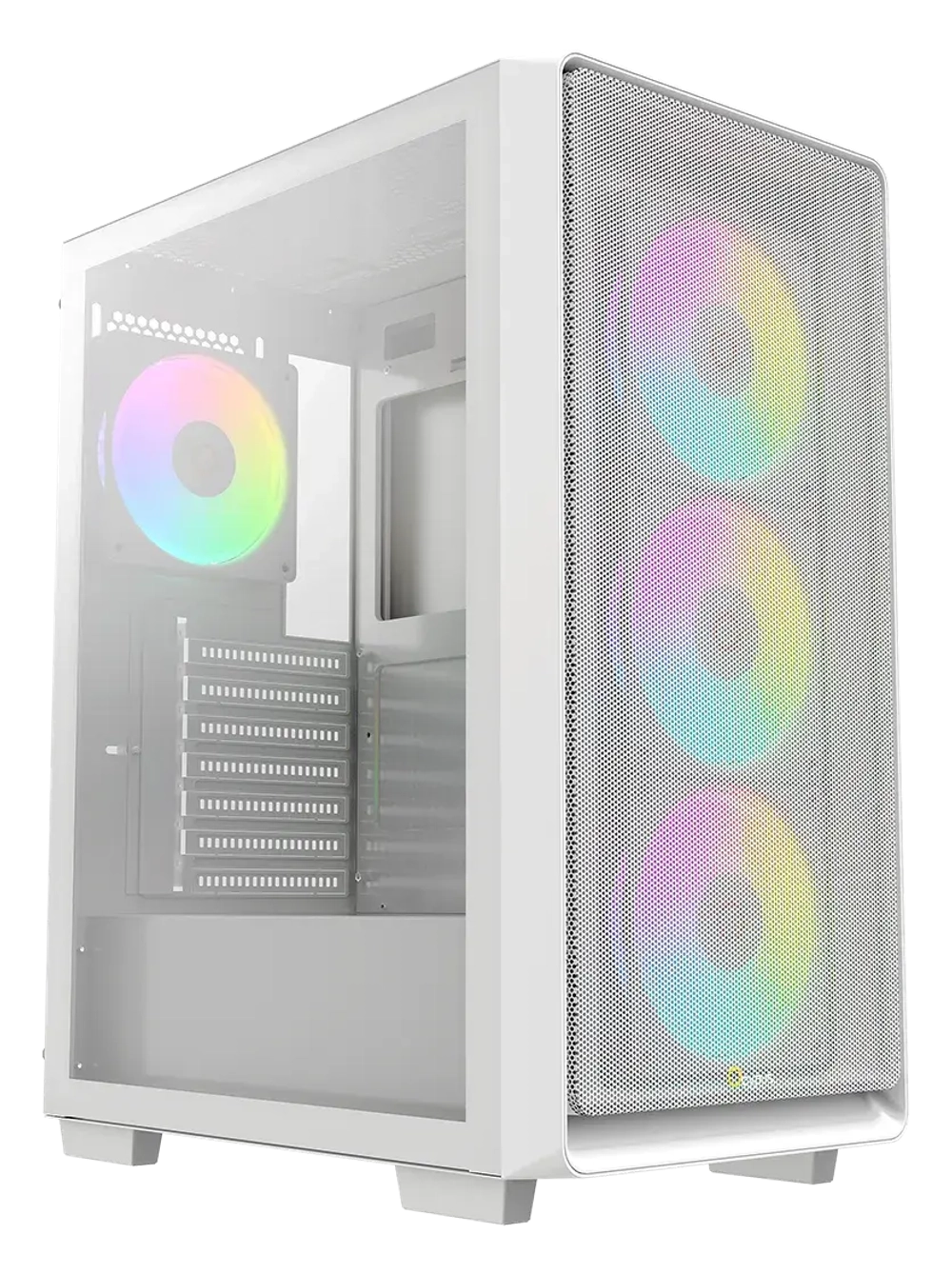 Корпус Ocypus Gamma C60 WH ARGB ATX/mATX/ITX 3xUSB Белый, Предустановленно 4x120мм ARGB Fans, Gamma-C60-WHG400XX-GL