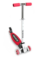 Самокат детский 3-х колесный СКЛАДНОЙ регул. высота руля 53-78 см, 40 кг) бело-розовый 36001