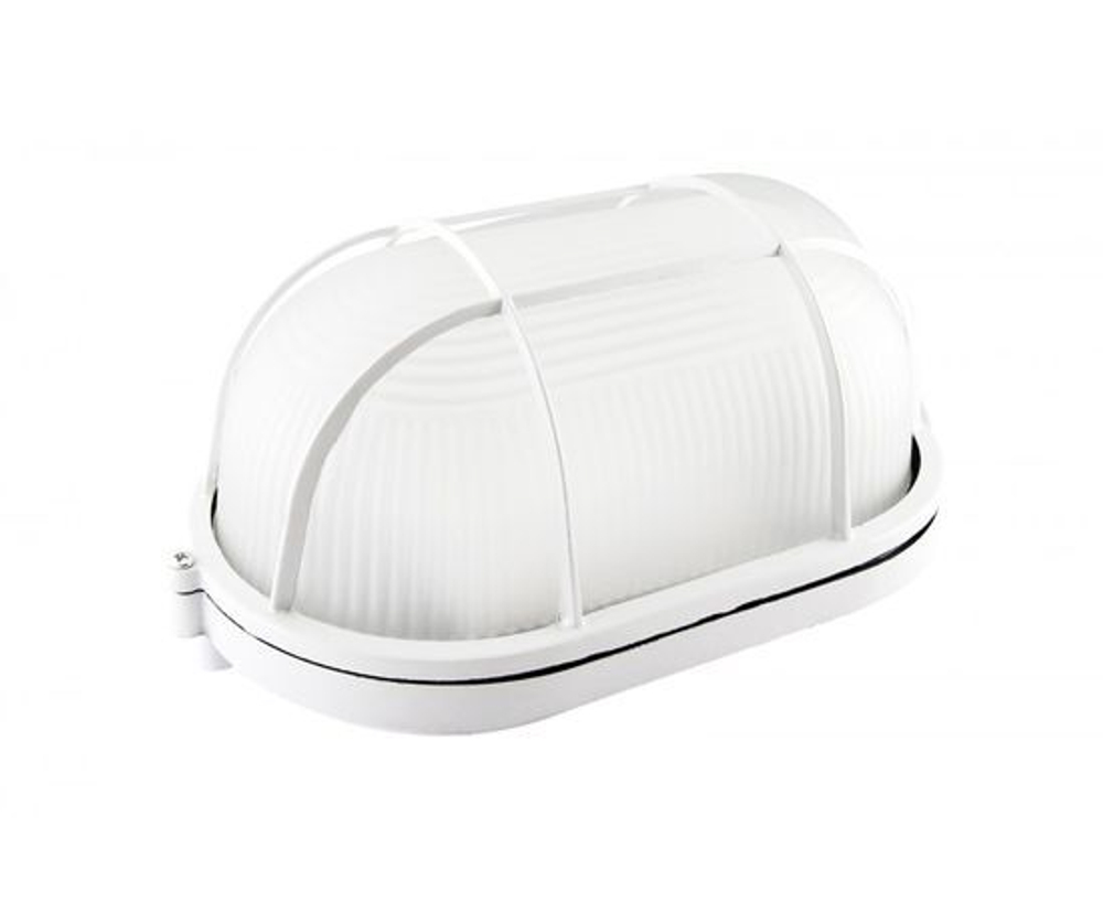 Светильник для сауны белый 60Вт Е27 овал с решеткой IP54 до +100гр НПБ1402 TDM SQ0303-0036