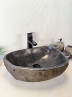 Раковина из речного камня RS-65968 49х34х15 из натурального камня