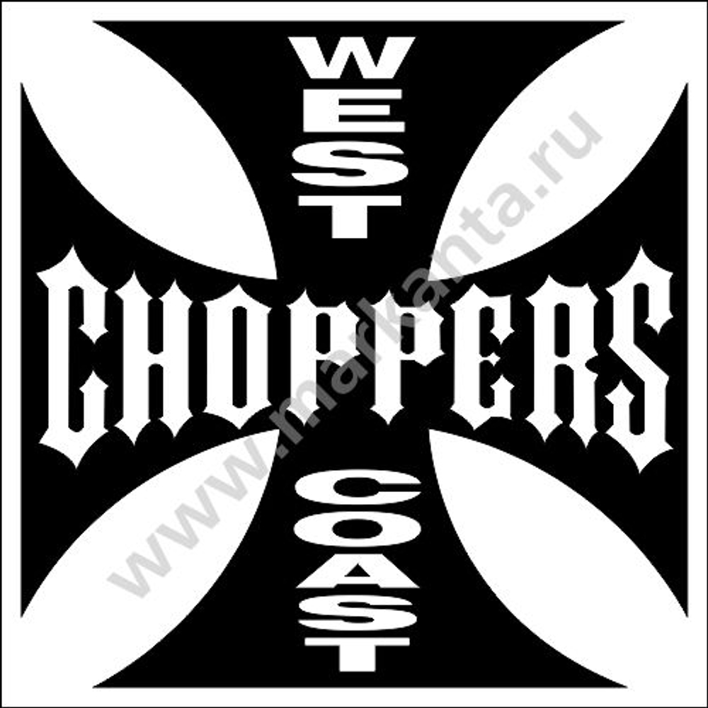 Наклейка "Чопперский крест"
