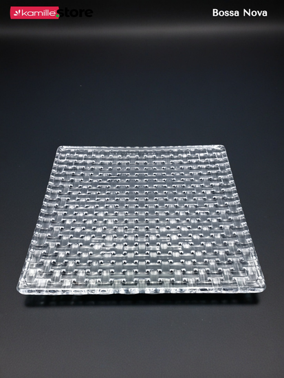 Блюдо квадратное 27,5 см стекло плетеная серия, Bossa Nova