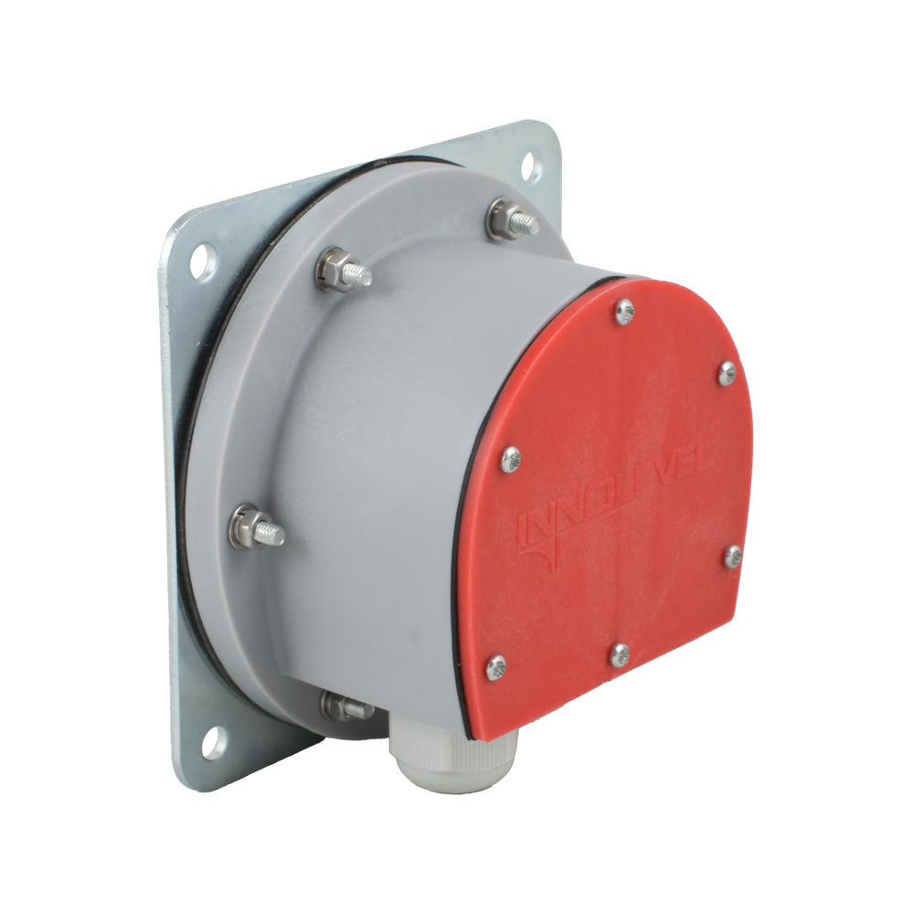 Мембранный датчик подпора для сыпучих материалов INNOLEVEL в пластиковом корпусе (аналог СУМ-1), -40 +80 С, IP54, чувств. от 100 г/л; фланец 114x114 мм, мембрана- NBR, выход- реле SPDT