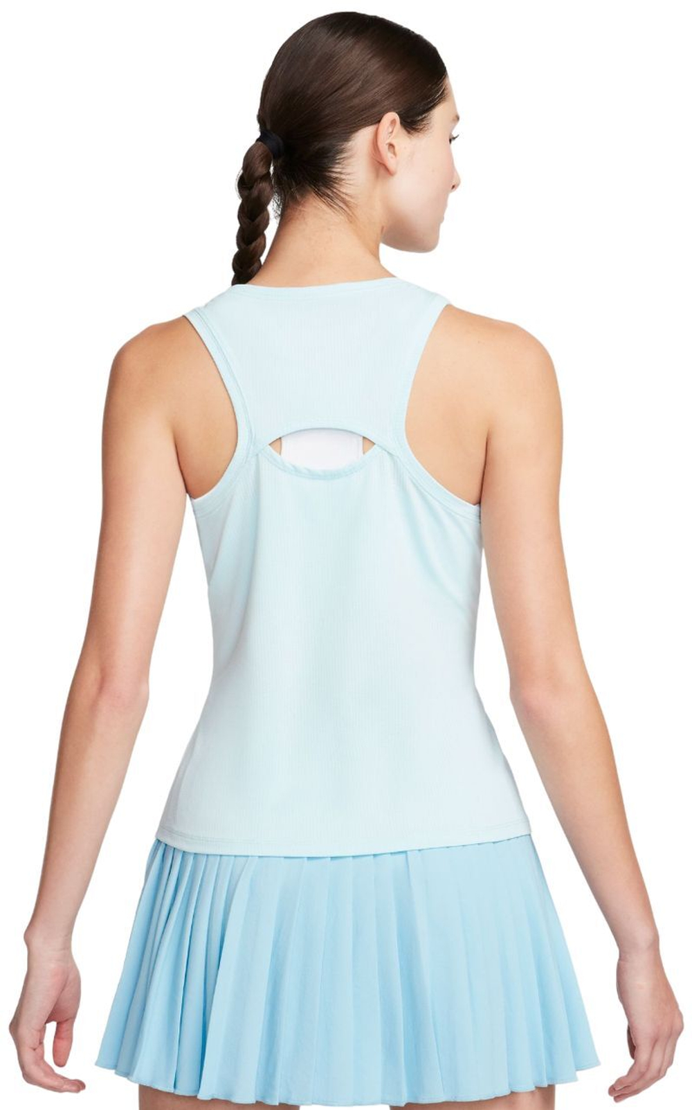 Женский топ теннисный Nike Court Dri-Fit Victory Tank - glacier blue/black