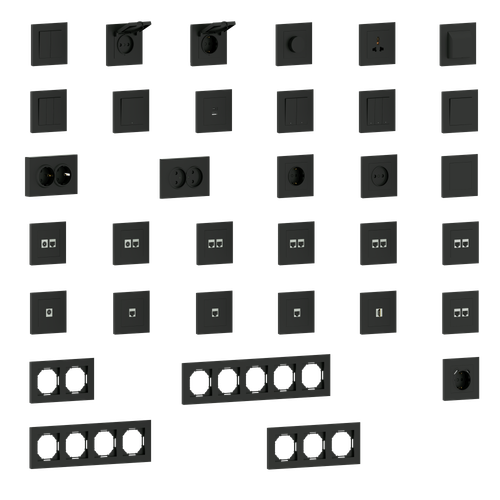 Рамка 4-я, матовый карбон, серия A07