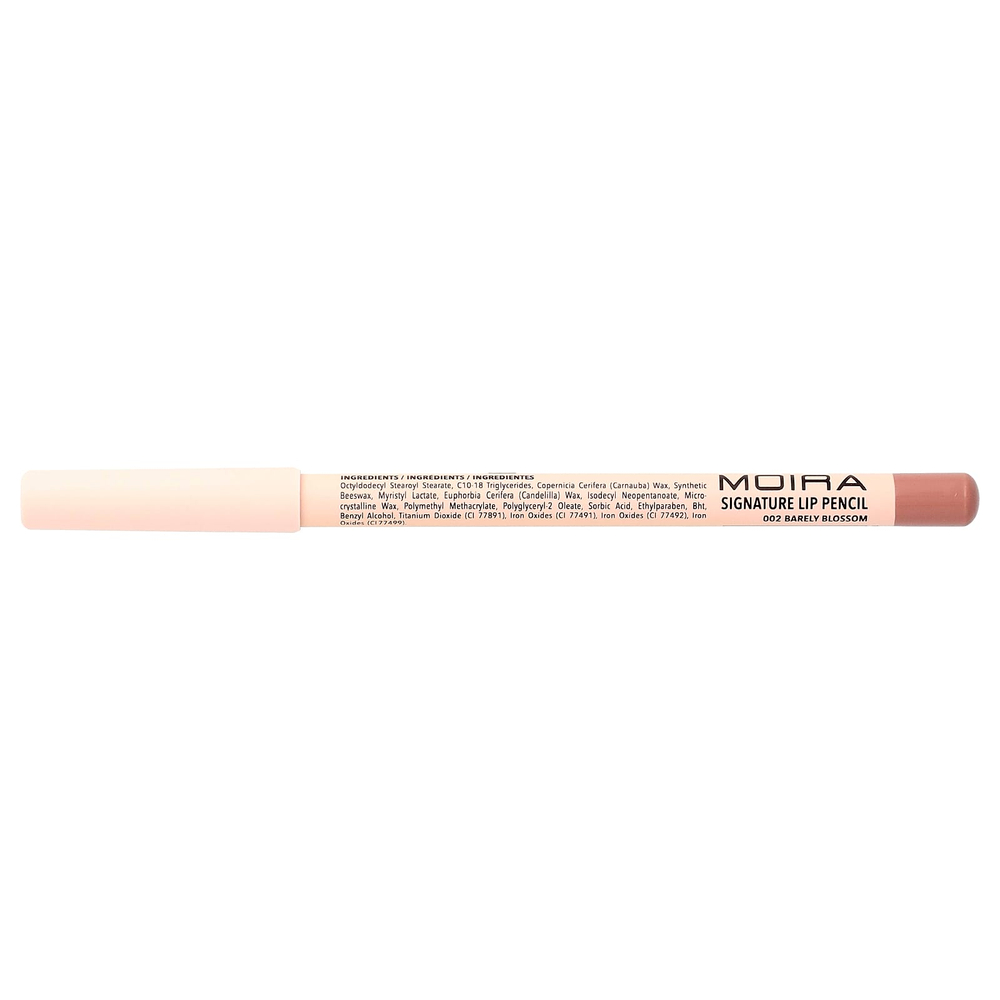 Moira Beauty, фирменный карандаш для губ, оттенок 002 Barely Blossom, 1,1 г (0,04 унции)