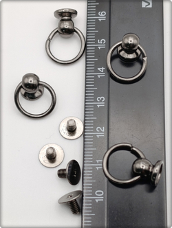 Заклепки круглые, плоские 8мм на винте для декора одежды.