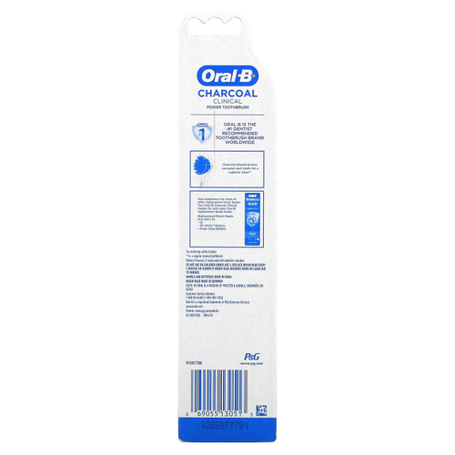 Oral-B, Зубная щетка с древесным углем, 1 зубная щетка