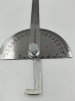 Транспортир с линейкой из нержавеющей стали 180 градусов