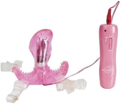 Розовый стимулятор на ремешках JENNA G-PLEASURE