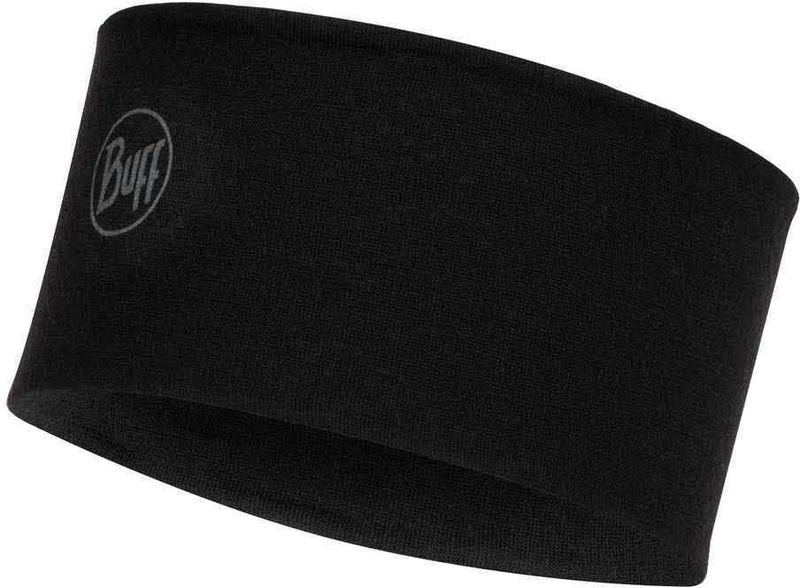 Шерстяная повязка на голову Buff Headband Midweight Wool Solid Black Фото 1