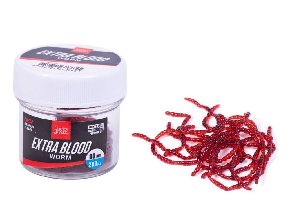 Насадки искусственные съедобные LJ Pro Series EXTRA BLOOD WORM/MAGGOT мотыль/опарыш MIX2 240/30 шт
