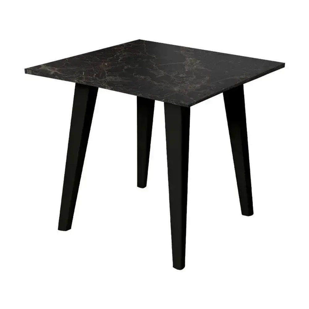 Стол SCANDI квадратный OLA DOM черный мрамор 800х725мм