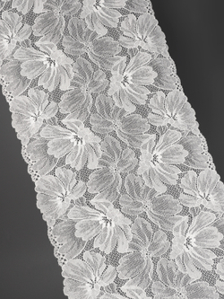 Эластичное кружево цвет теплый белый ширина 23 см