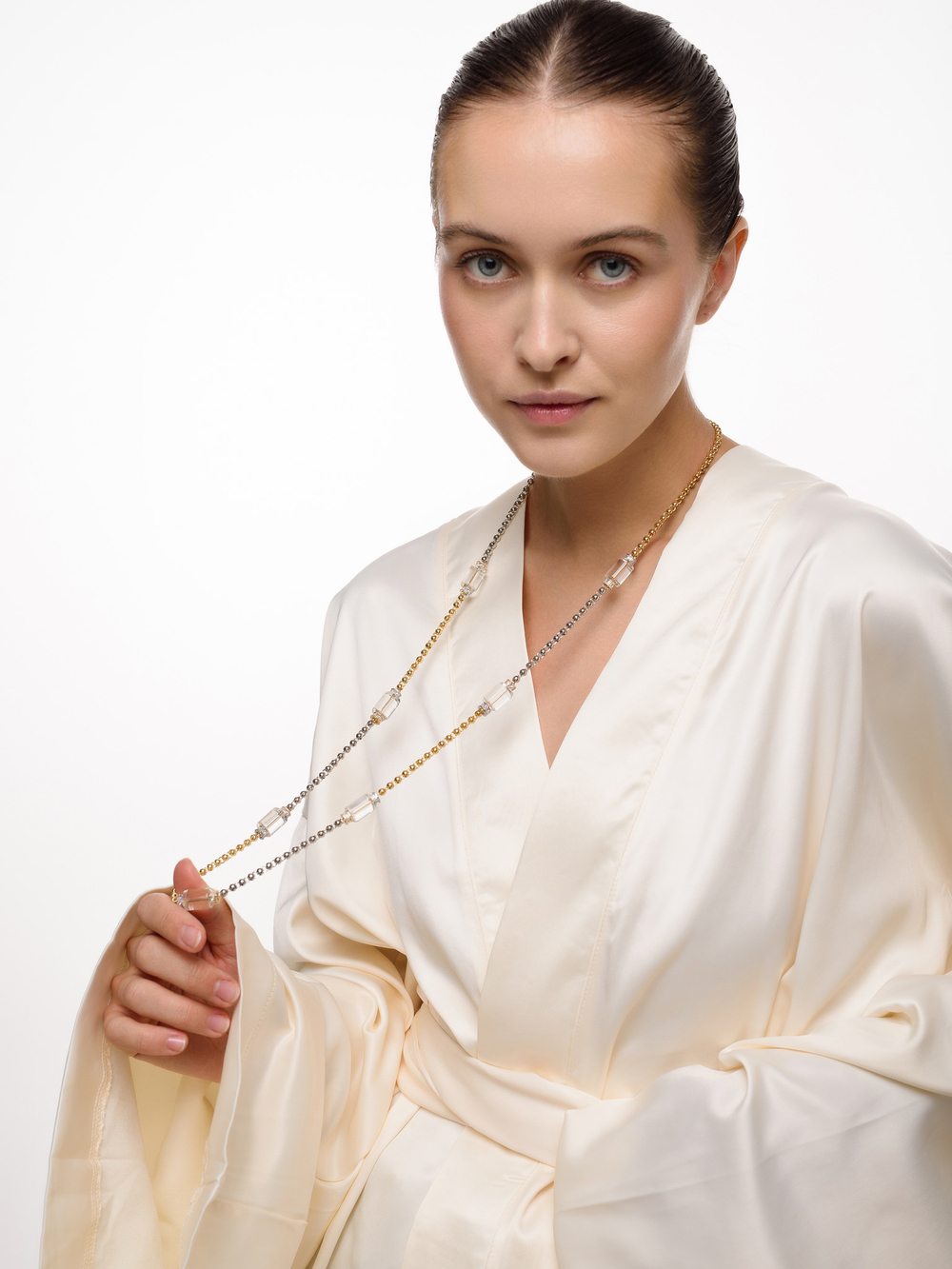 Колье "Glass barrel" Bicolor