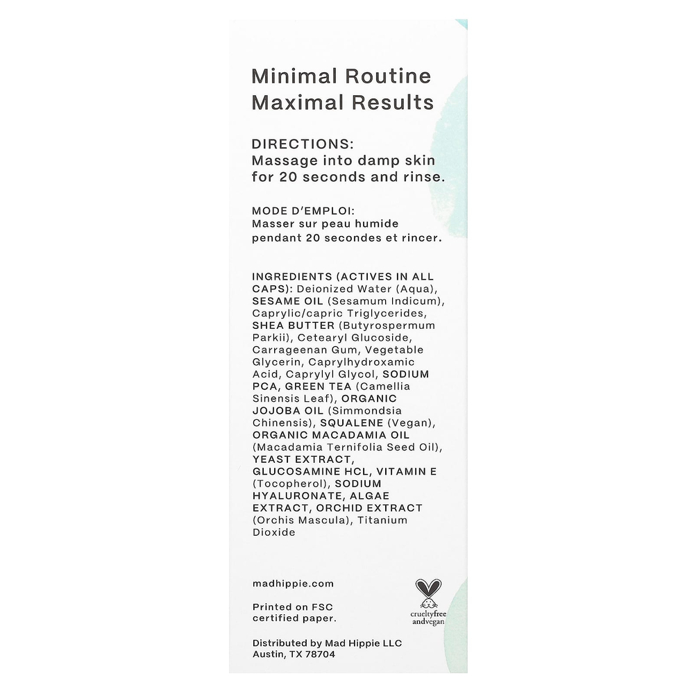 Mad Hippie, очищающий крем,13 активных веществ, 118 мл (4 жидк. унции)