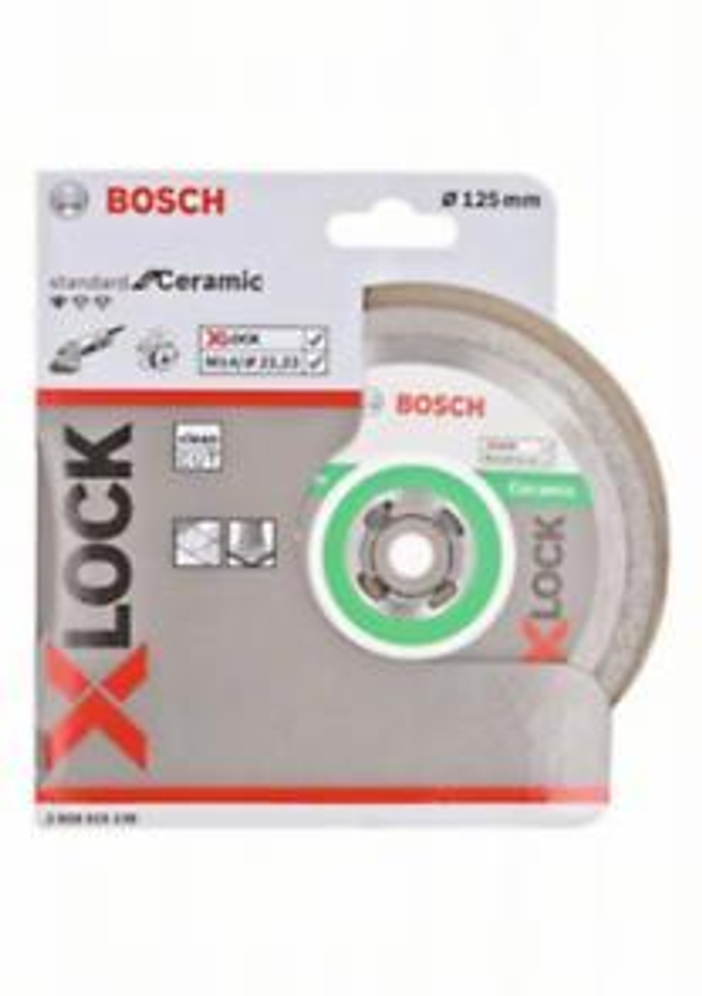 Круг алмазный 125 мм BOSCH Standart Ceramic X-LOCK 2608615138
