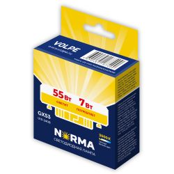 LED-GX53-7W-3000K-GX53-FR-NR Лампа светодиодная. матовая. Серия Norma. Теплый белый свет 3000K. Картон. ТМ Volpe
