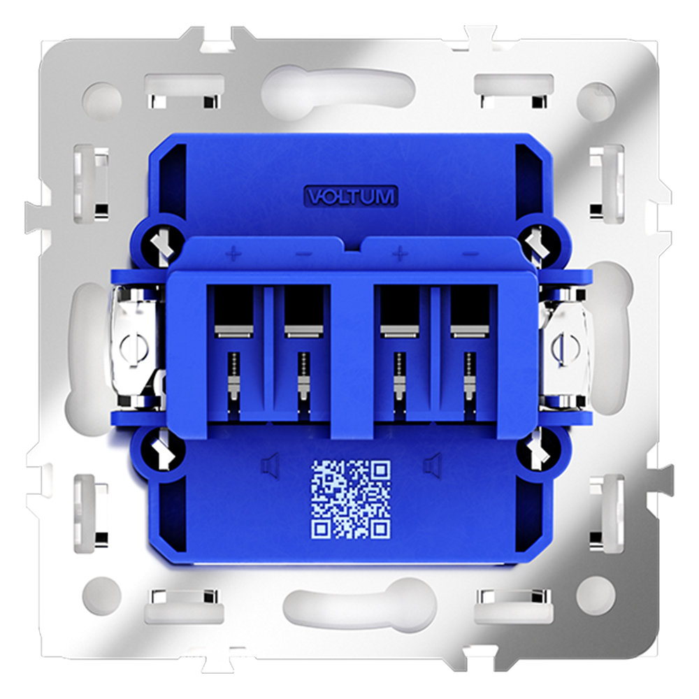 Розетка акустическая встраиваемая 4-местная, (кашемир) Voltum S70 VLS060303