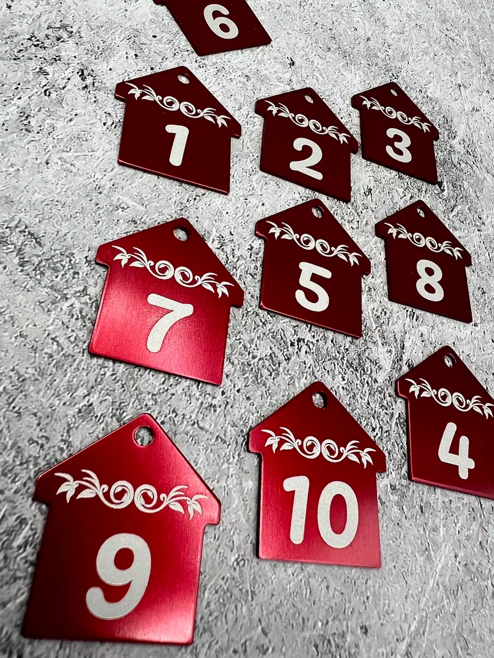 Номерки на ключи, металл