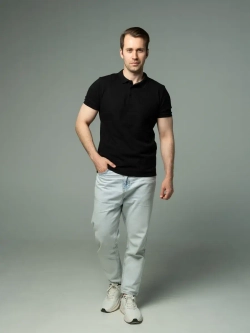 Футболка поло с коротким рукавом хлопок