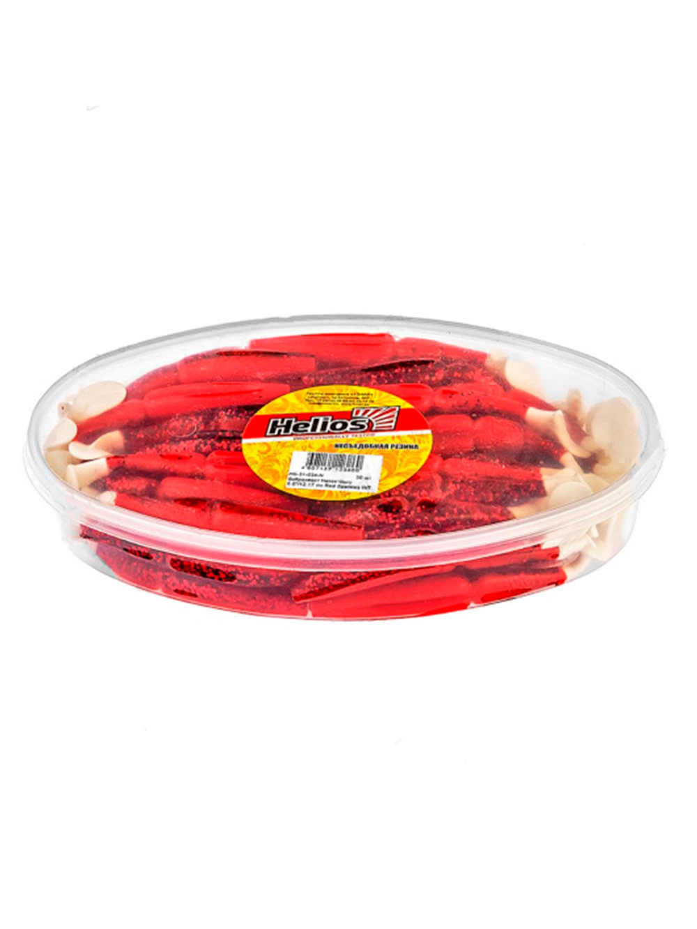 Виброхвост несъедобный Helios Guru 5,0"/12,7 см White RT 15шт. (HS-31/1-003-N-15)