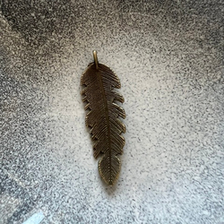 Подвеска перо. Античная бронза. Фурнитура для изготовления украшений и аксессуаров.