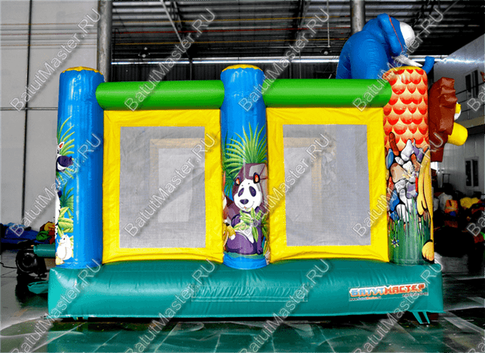 Коммерческий надувной батут "Зверинец" 4,5*4,5*3 м