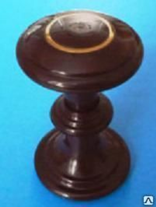 Ручка-кнопка Башкирия РДП-01-3 тёмное дерево золотое кольцо /2358