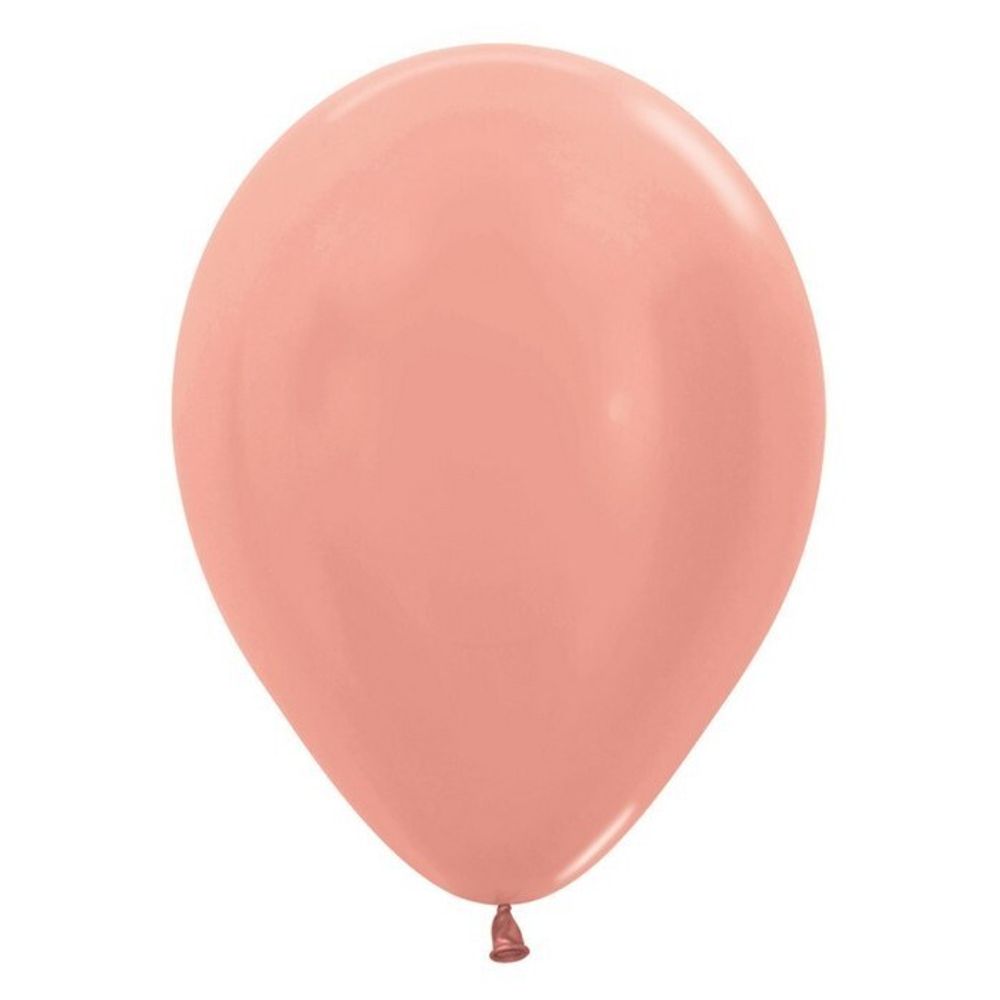 Воздушные шары Sempertex, цвет 568 металлик, розовое золото, 100 шт. размер 12&quot;