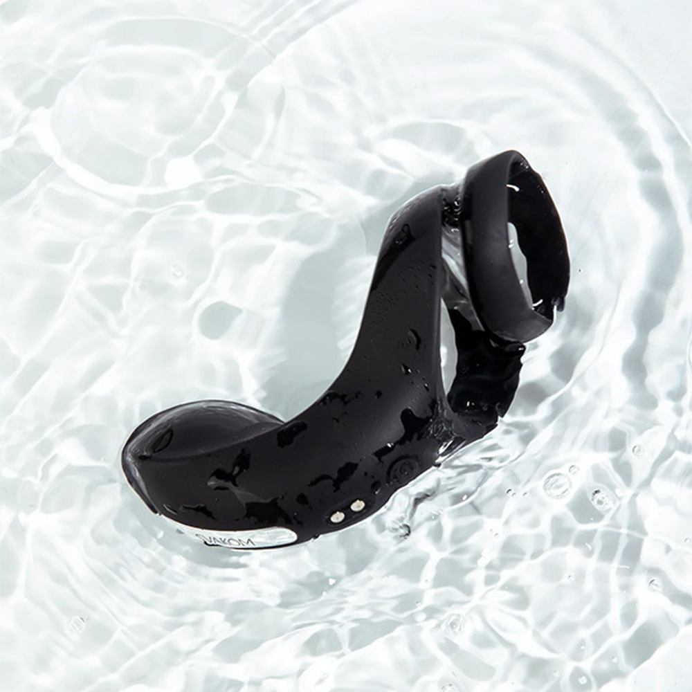 Черное эрекционное кольцо для стимуляции промежности Svakom Benedict Double Ring Perineum Stimulator SL01