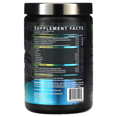 Nutrex Research, EAA+ Hydration, лимонад с голубикой, 390 г (13,76 унции)