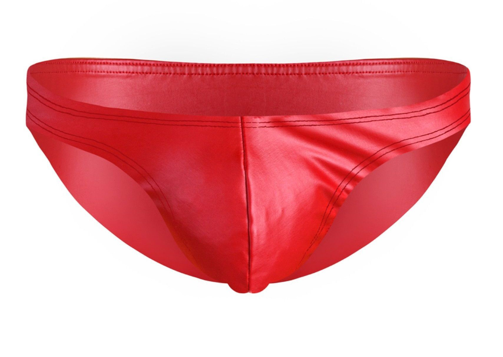 Красные эффектные мужские трусы-слипы (Размер: L) (Цвет: красный)