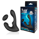 Черный силиконовый вибромассажер простаты с пультом ДУ Bior Toys Sex Expert SEM-55180