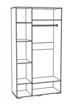 Шкаф трехстворчатый РШ-25 Ричард, орех донской