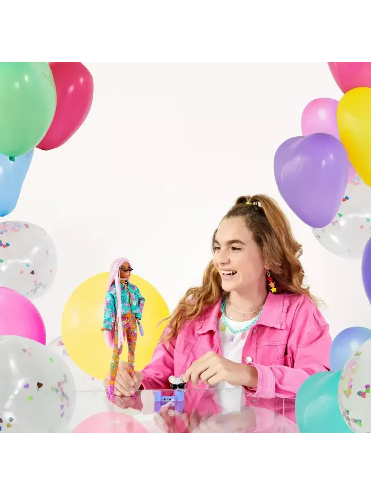 Кукла Барби Экстра с розовыми косичками GXF09